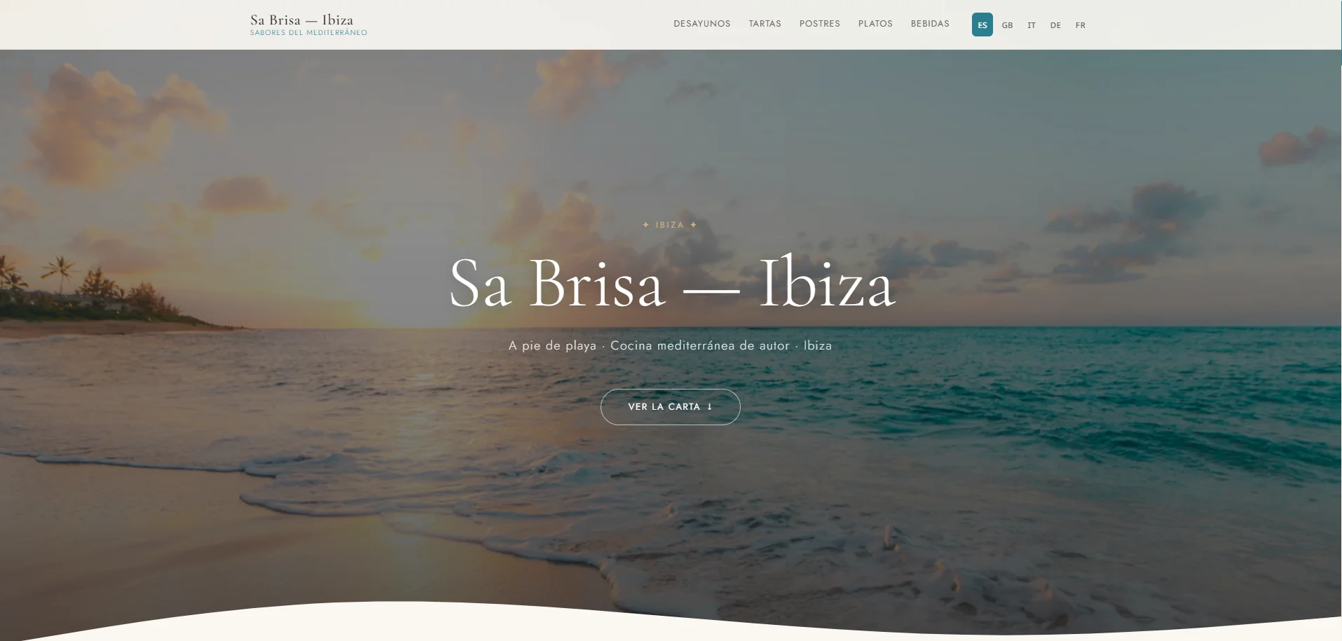 Carta Restaurante de Lujo